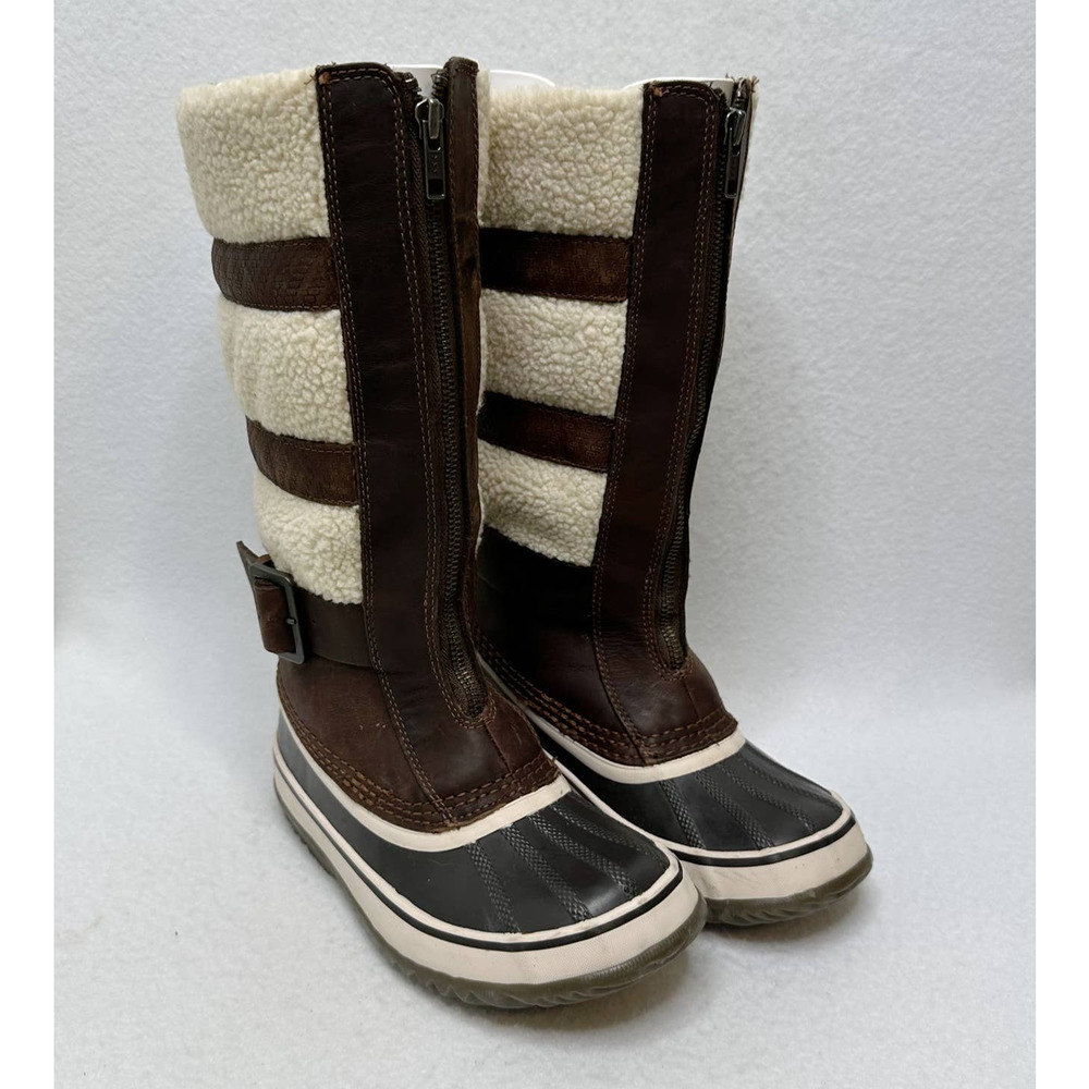 Sorel Sz 6 Helen Of Tundra II Waterproof Leather Sherpa Fleece Lined Boots